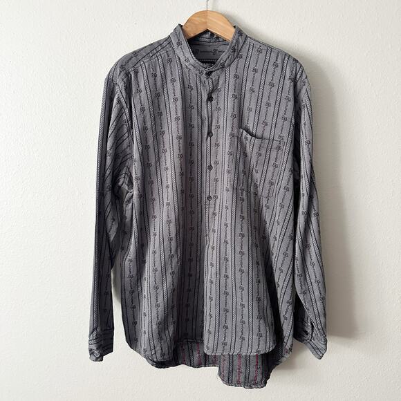 Atrium Tyrolean Style Cotton Long Sleeve Button Shirt Men's Size XL - Picture 1 of 13
